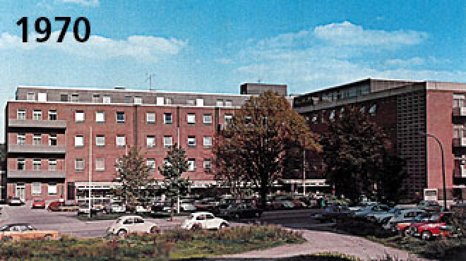 Hausansicht 1970 - Chronik - St.-Josefs-Hospital - St. Lukas Klinikum